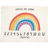 Milestone Blanket - Watch Me Grow Rainbow - 42" x 36" - Cotton