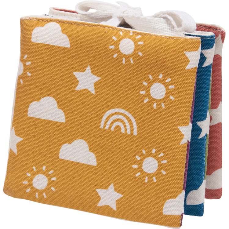 Soft Book - Counting Sun And Rainbows - 5" x 5", Open: 25" x 5" - Cotton, Cardboard, Foam