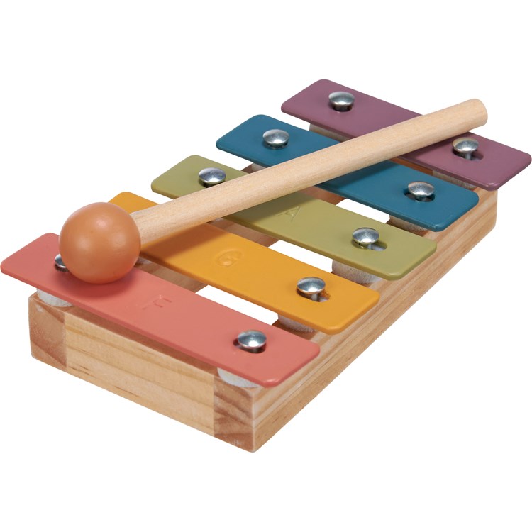 Xylophone - Rainbow - 5" x 3.50" x 1" - Wood, Metal