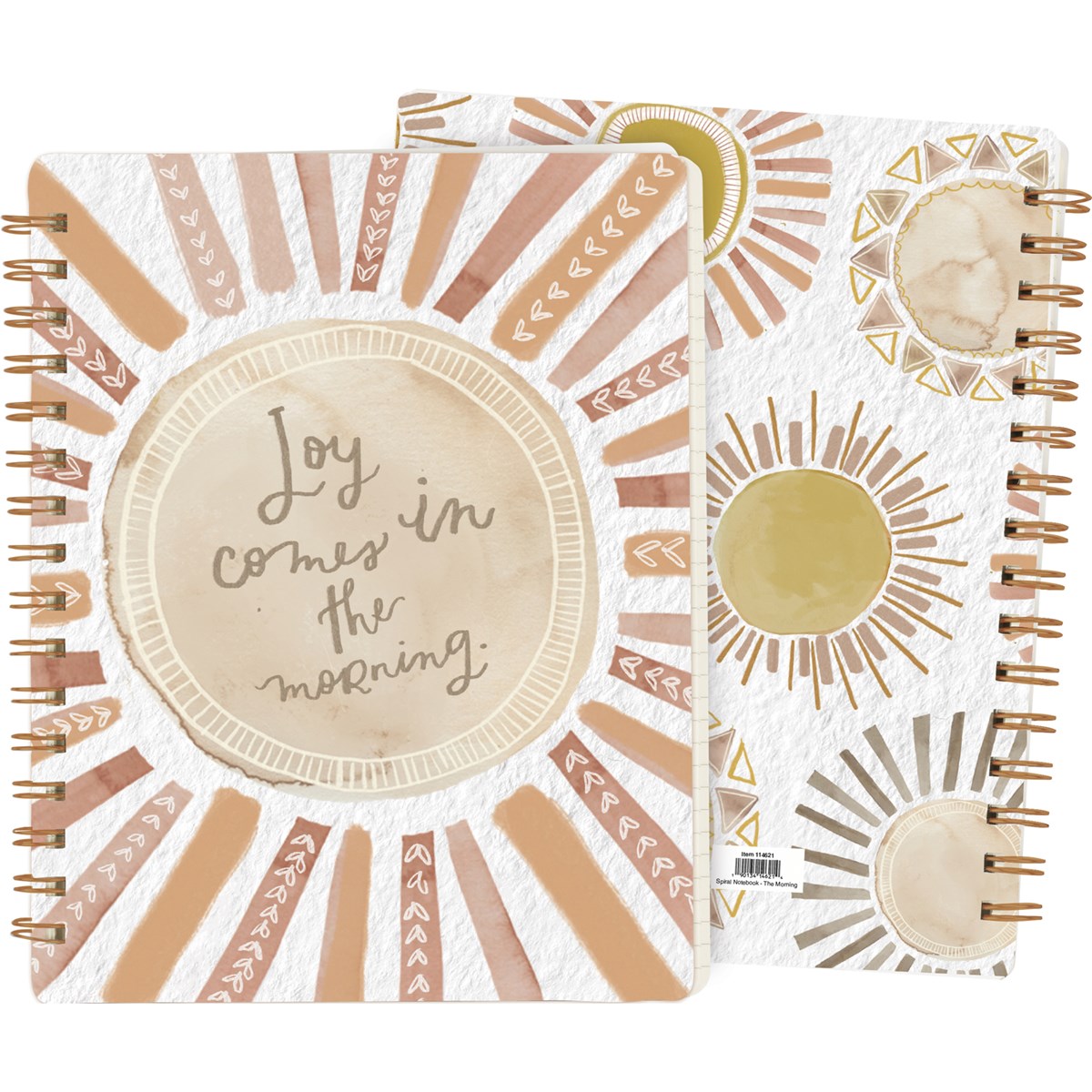 Spiral Notebook - Joy Comes In The Morning - 5.75" x 7.50" x 0.50" - Paper, Metal