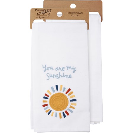 You Are My Sunshine Sun Kitchen Towel - Cotton, Linen