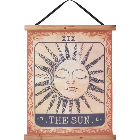 The Sun Wall Decor - Canvas, Wood, Cotton