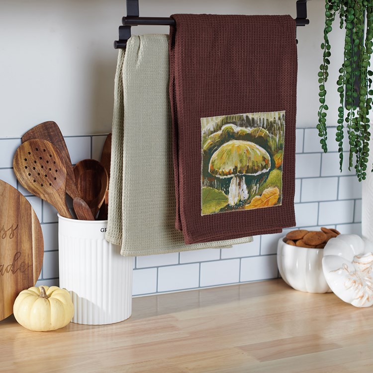  Kitchen Towels Farmhouse Fall Mushroom Dish Towels for
