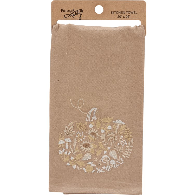 Kitchen Towel - Pumpkin - 20" x 26" - Cotton, Linen