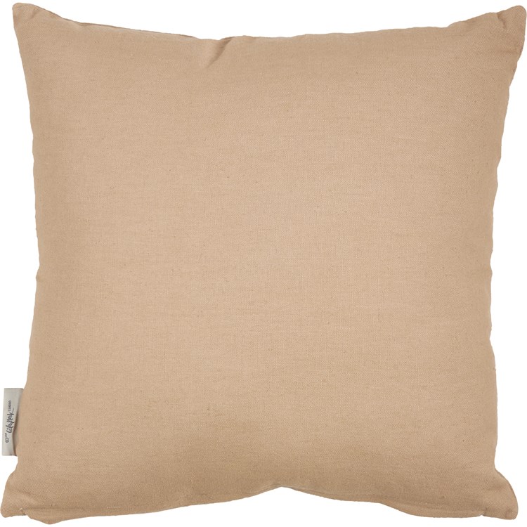 Pillow - Pumpkin - 15" x 15" - Cotton, Linen, Zipper