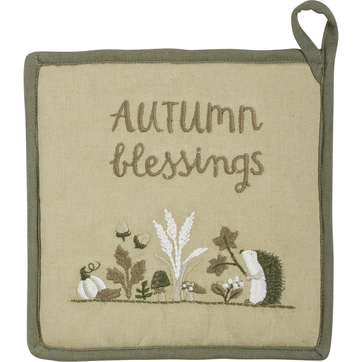 Kitchen Set - Autumn Blessings Gather - 7" x 13", 8" x 8" - Cotton, Linen