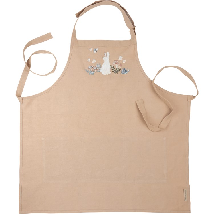 Bunny And A Bee Apron - Cotton, Linen, Metal