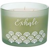 Exhale Candle - Soy Wax, Glass, Cotton
