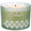 Exhale Jar Candle - Soy Wax, Glass, Cotton