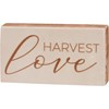 Harvest Love Block Sign - Wood, Velvet