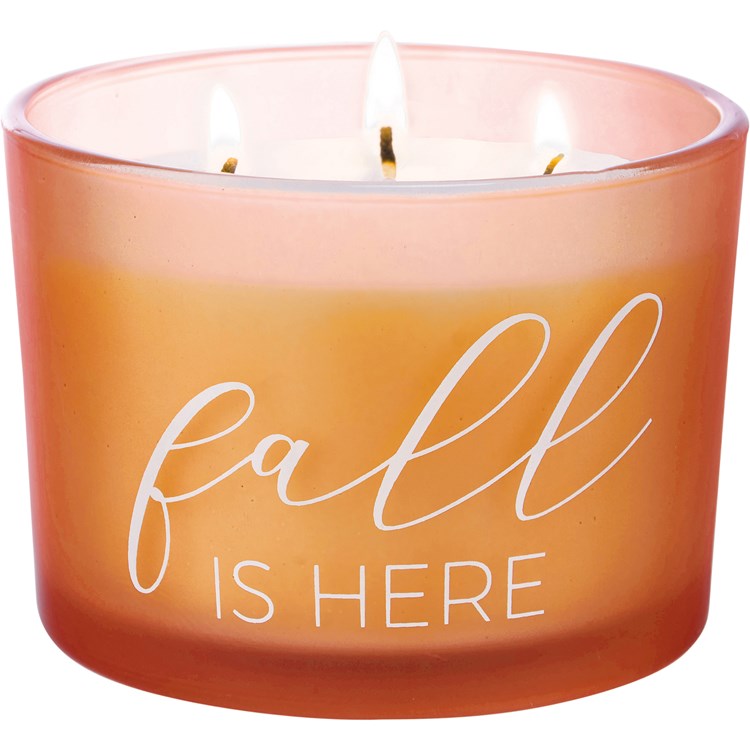 Fall Is Here Jar Candle - Soy Wax, Glass, Cotton
