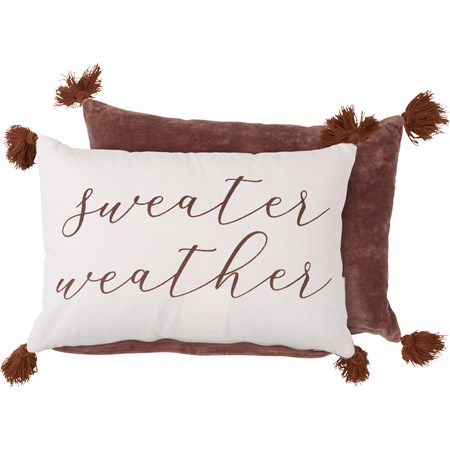 Sweater Weather Pillow - Cotton, Velvet, Zipper
