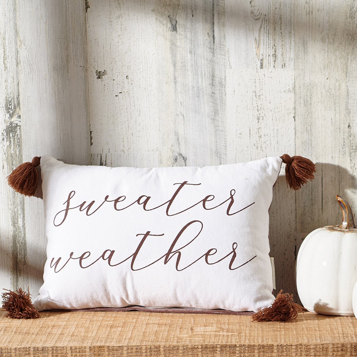 Sweater Weather Pillow - Cotton, Velvet, Zipper
