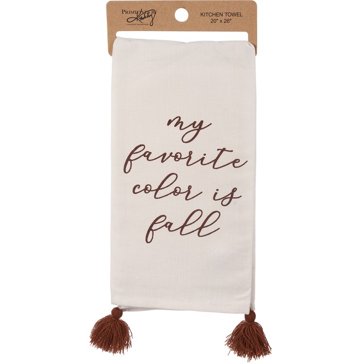 My Favorite Color Is Fall Kitchen Towel - Cotton