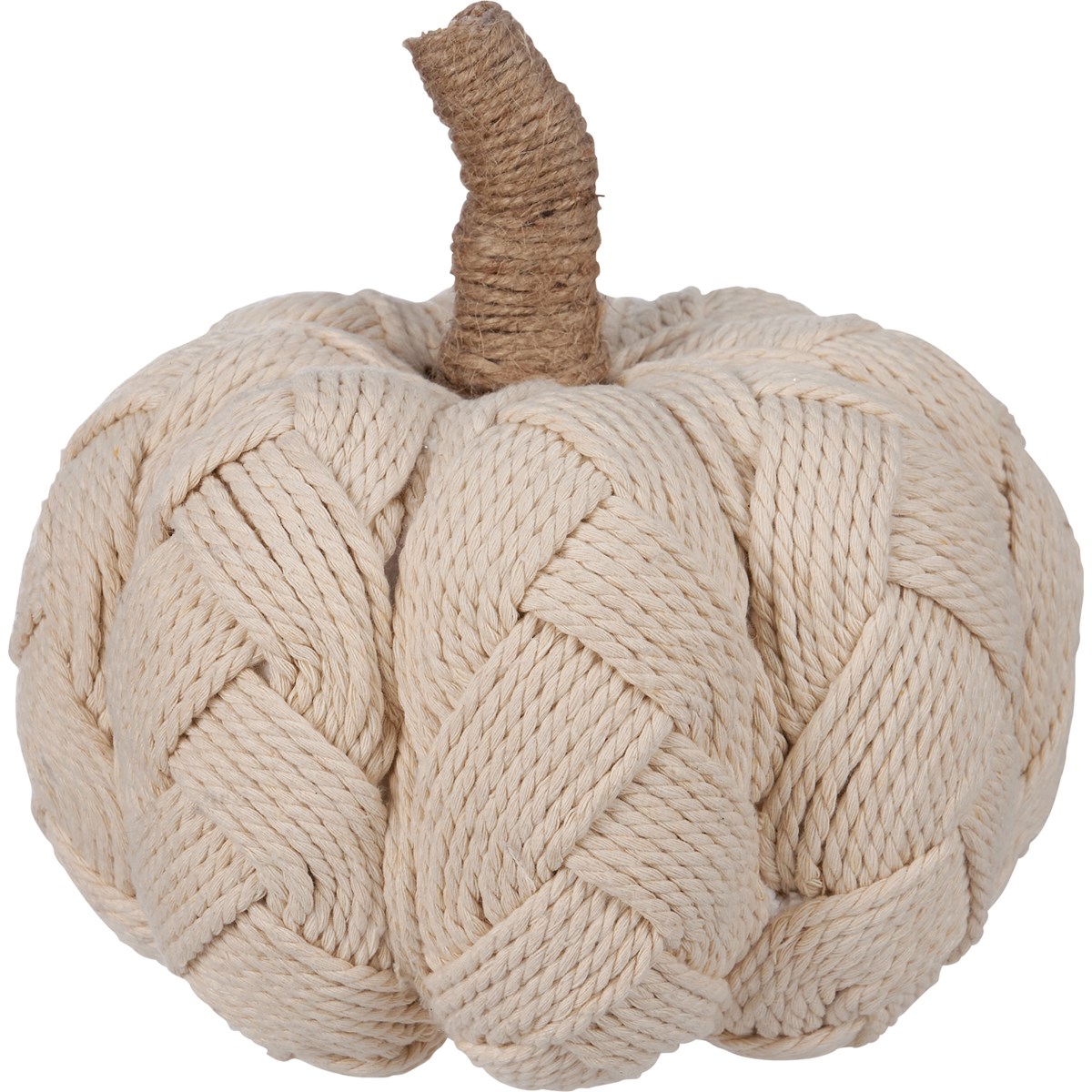 Cream Woven Pumpkin - Foam, Cotton, Jute