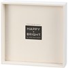 Inset Box Sign - Don't Worry Bee Happy - 8" x 8" x 1.75" - Wood