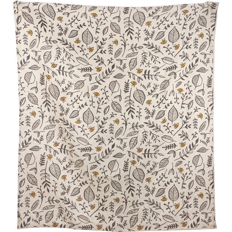 Throw - Bee Floral - 50" x 60" - Cotton