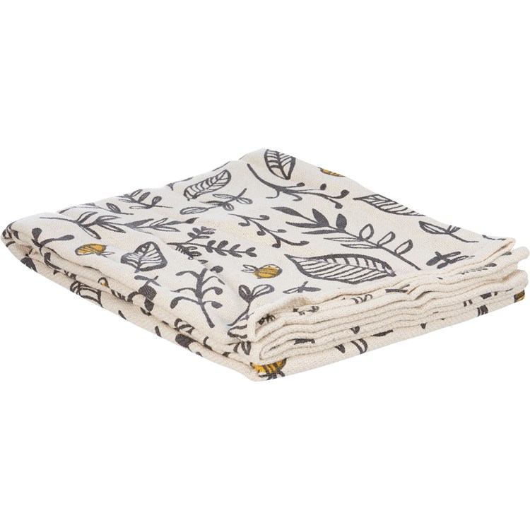 Throw - Bee Floral - 50" x 60" - Cotton