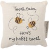 Pillow - Dear Tooth Fairy My Babee Tooth - 5" x 5", Pocket: 3.50" x 2.75" - Cotton, Linen