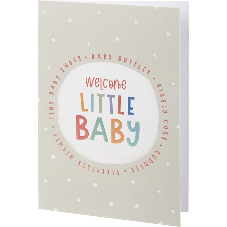 Welcome Little Baby Greeting Card - Paper