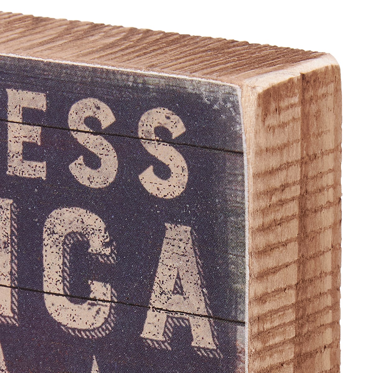 God Bless Home Sweet Home Block Sign - Wood, Paper
