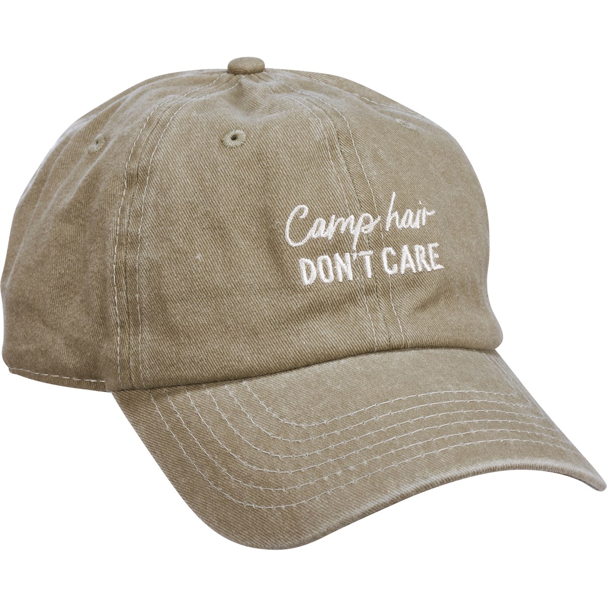 Camp Hair Don't Care Baseball Cap - Cotton, Metal