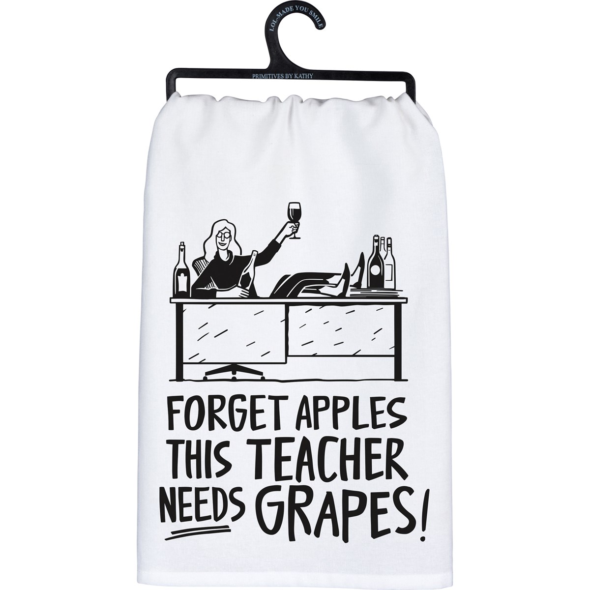 Forget Apples Needs Grapes Kitchen Towel - Cotton