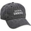 Here For The Snacks Baseball Cap - Cotton, Metal