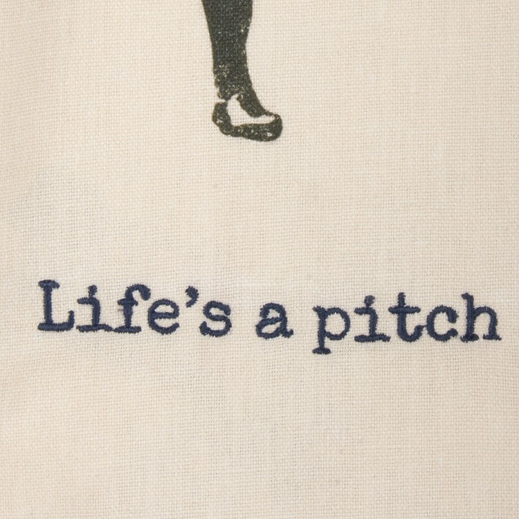 Life's A Pitch Kitchen Towel - Cotton, Linen