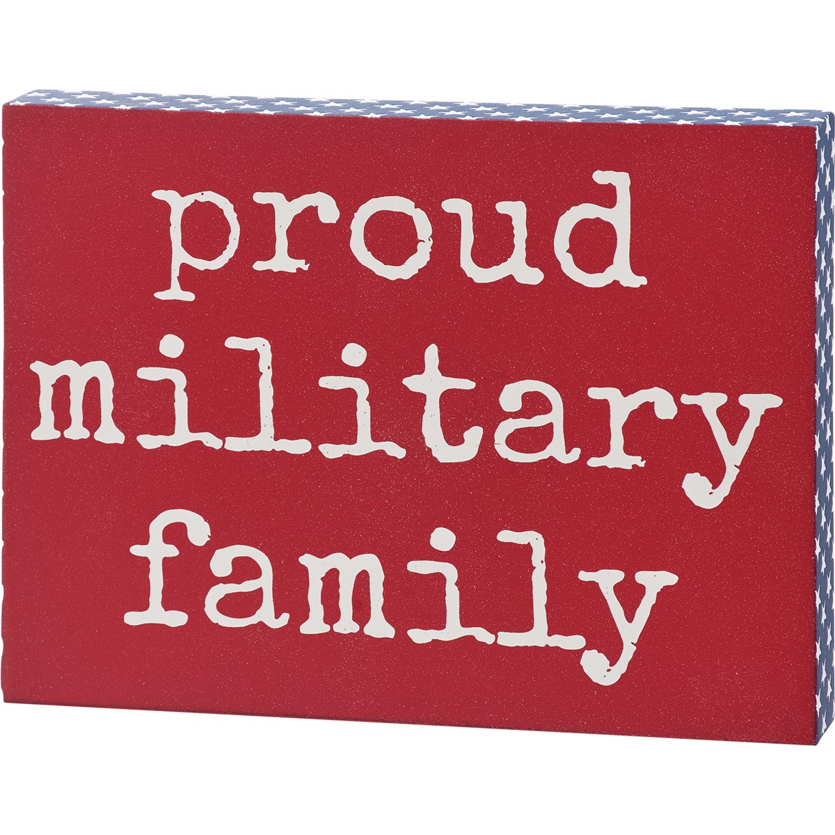 Proud Military Family Block Sign - Wood