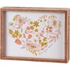 Inset Box Sign - Love You More Floral - 9" x 7" x 1.75" - Wood, Paper