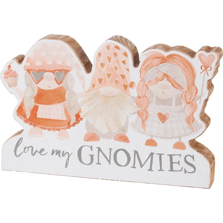 Love My Gnomies Chunky Sitter - Wood, Paper