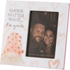 Plaque Frame - Gnome Matter What I'm Yours - 8" x 8" x 0.50", Fits 4" x 6" Photo - Wood, Paper, Glass, Metal