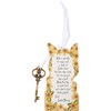 Easter Bunny Magic Key Ornament - Wood, Paper, Metal, Ribbon