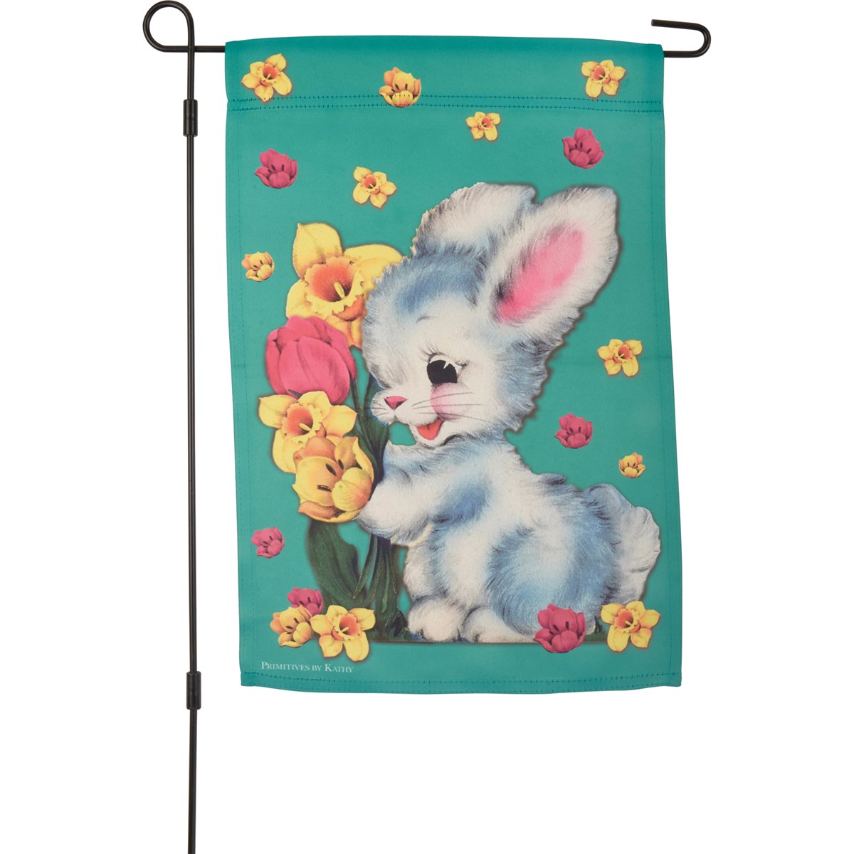 Vintage Easter Garden Flag - Polyester