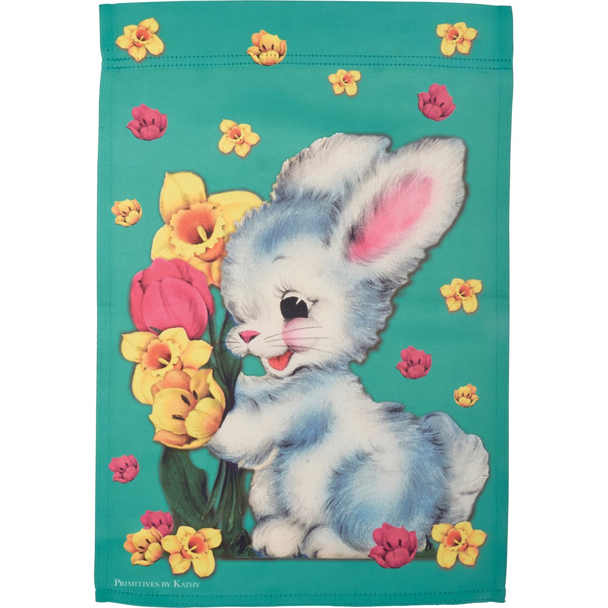 Vintage Easter Garden Flag - Polyester