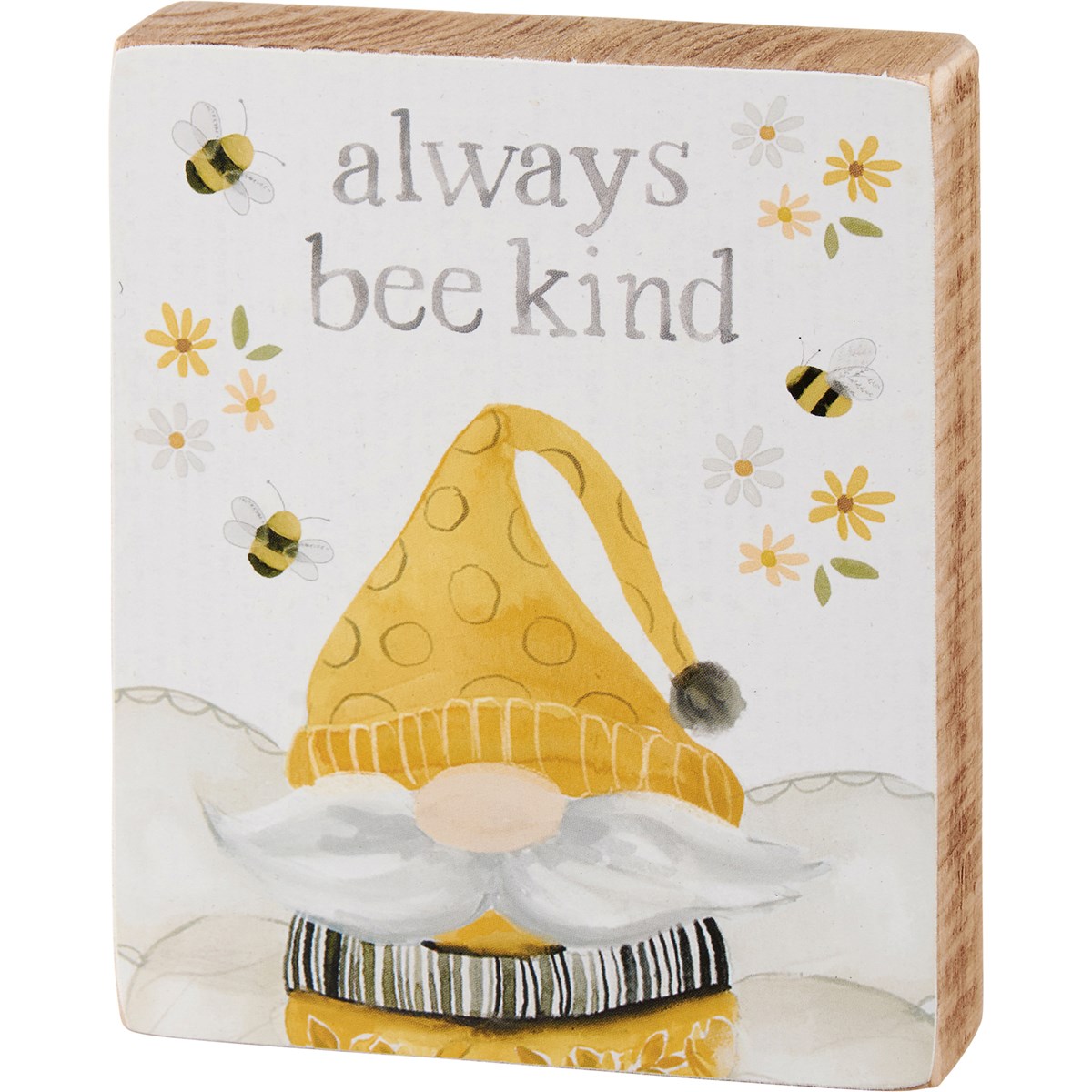 Always Bee Kind Block Sign - Wood, Paper