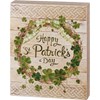 Happy St. Patrick's Day Box Sign - Wood, Paper