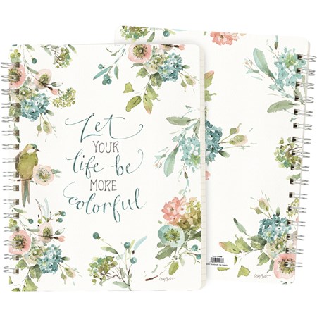 Let Life Be Colorful Spiral Notebook - Paper, Metal