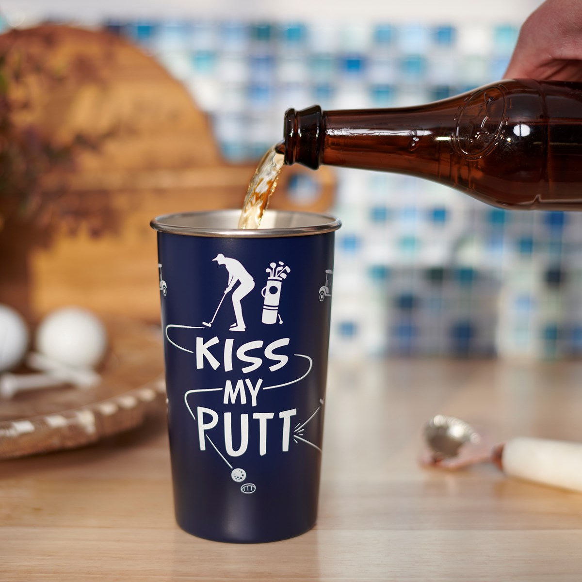 Kiss My Putt Tumbler - Stainless Steel