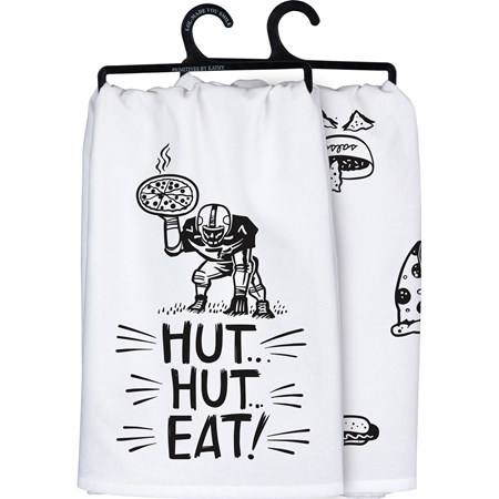 Kitchen Towel - Hut Hut Eat - 28" x 28" - Cotton