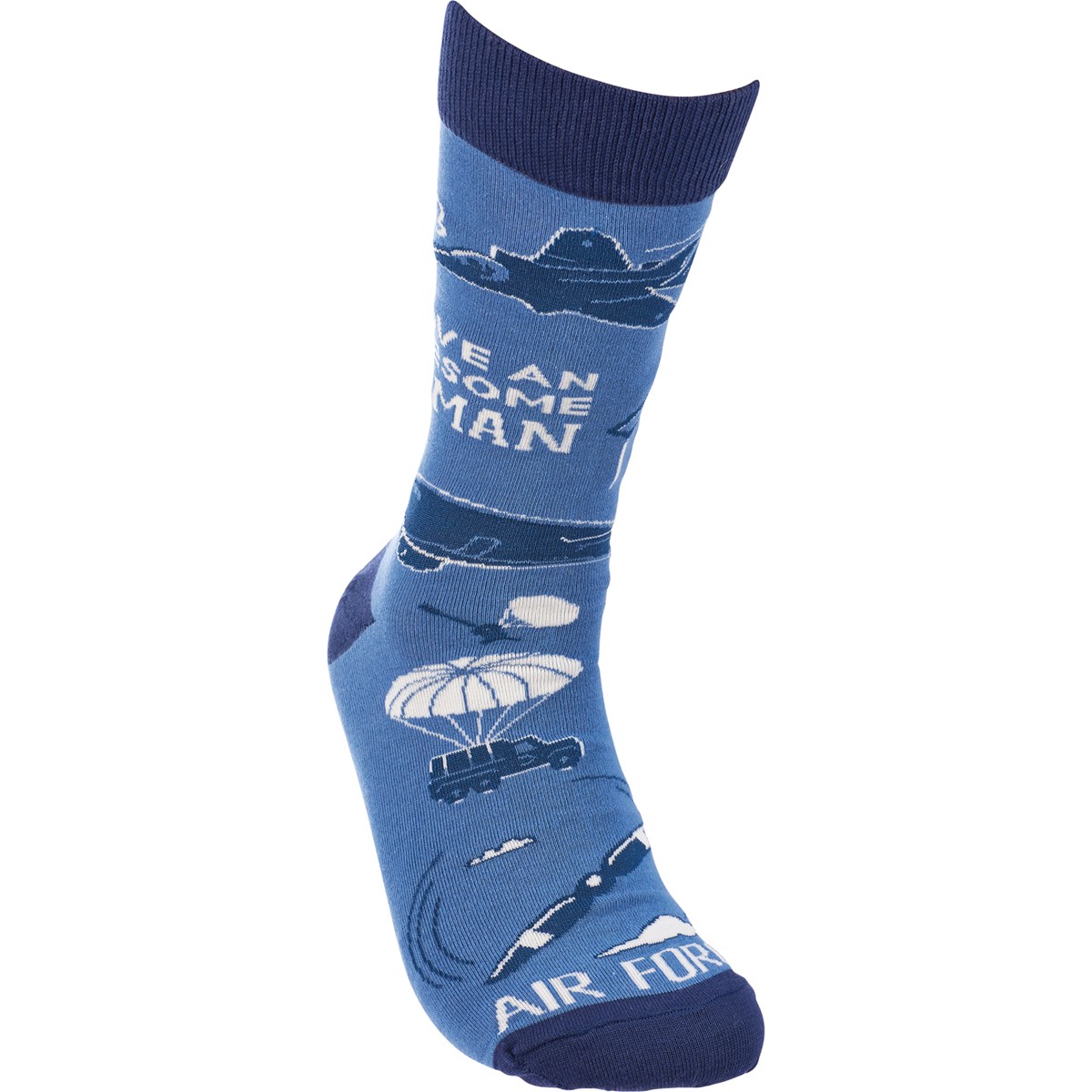I Love An Awesome Airman Socks - Cotton, Nylon, Spandex