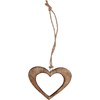 Hearts Ornament Set - Wood, Jute