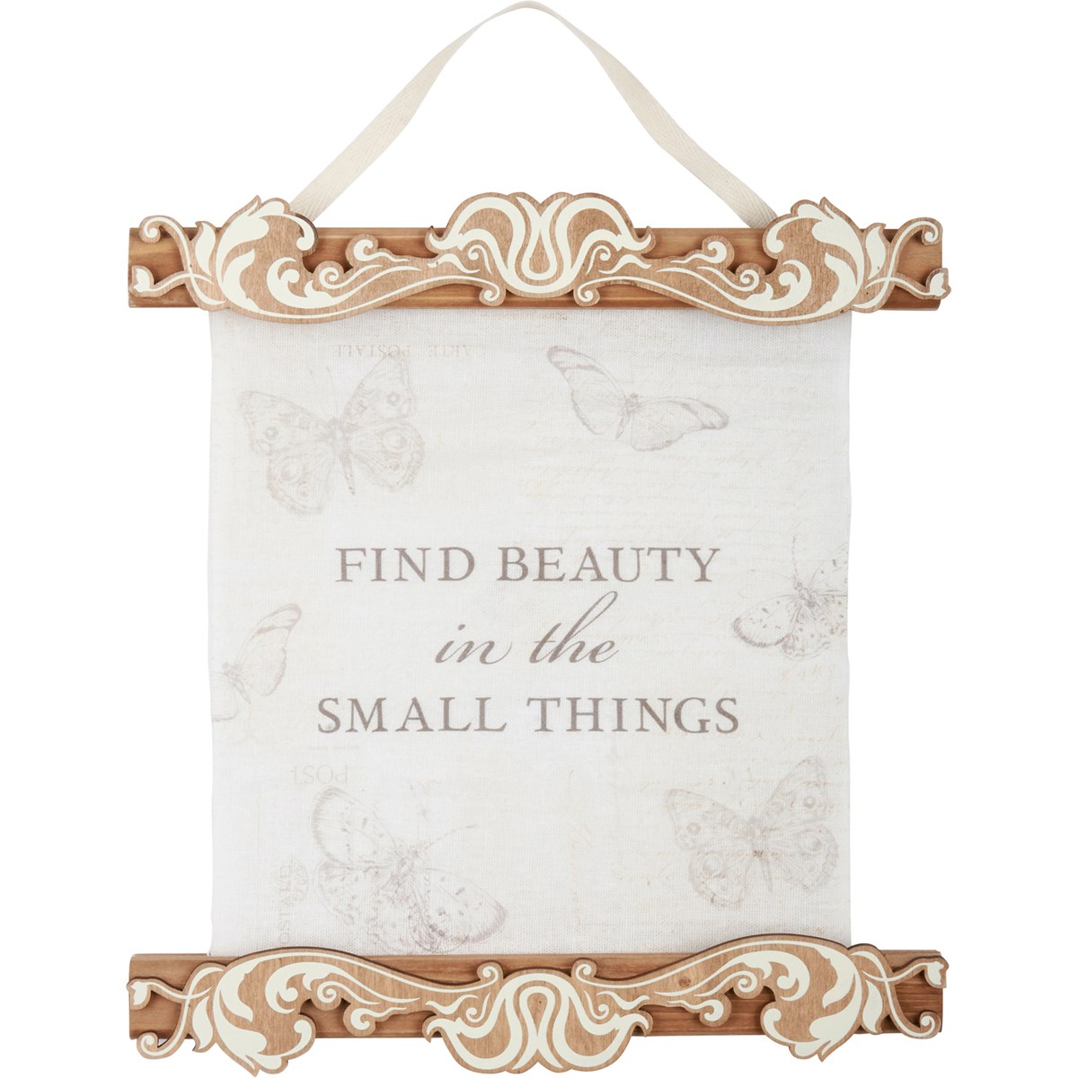 Find Beauty Hanging Decor - Canvas, Wood, Cotton