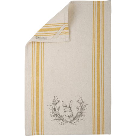 Kitchen Towel - Rabbit Crest - 15" x 24" - Cotton