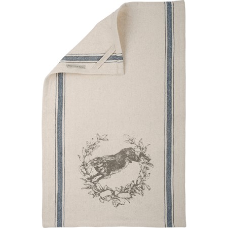 Kitchen Towel - Jumping Rabbit - 15" x 24" - Cotton