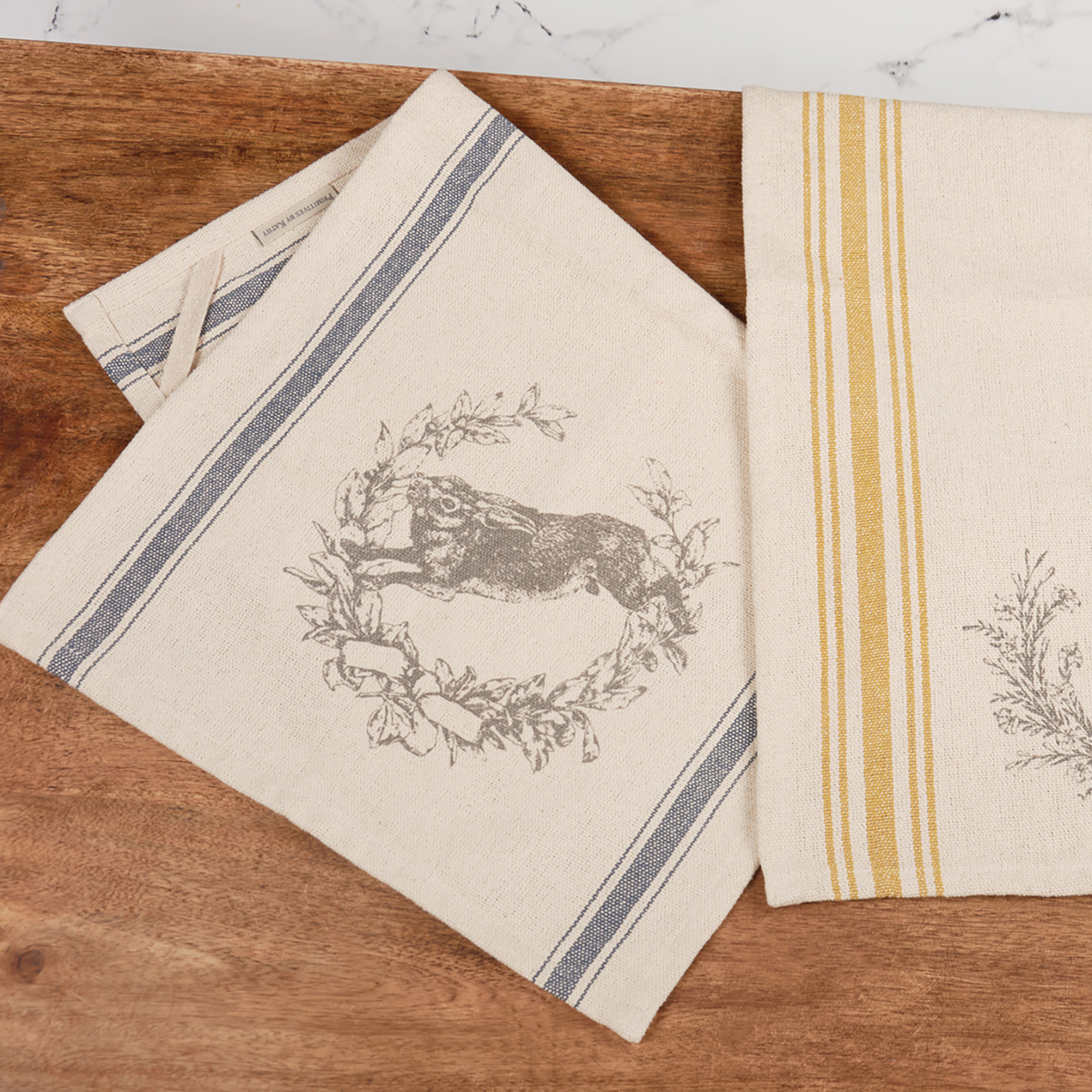 Jumping Rabbit Kitchen Towel | Primitives By Kathy
