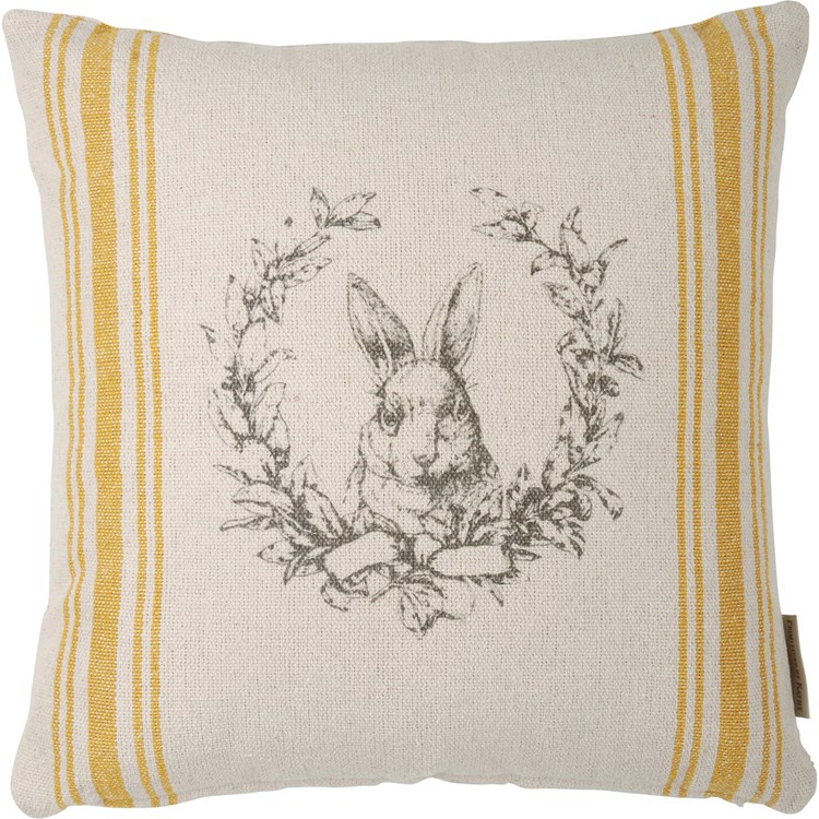 Rabbit Crest Pillow - Cotton, Zipper