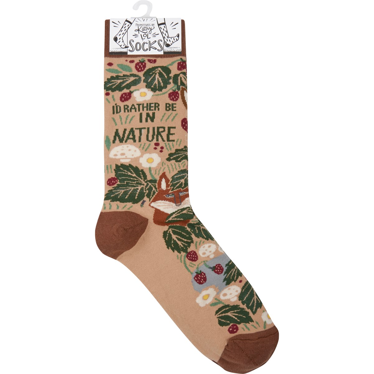 I'd Rather Be In Nature Socks - Cotton, Nylon, Spandex