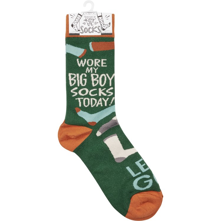Wore My Big Boy Socks Today Socks - Cotton, Nylon, Spandex